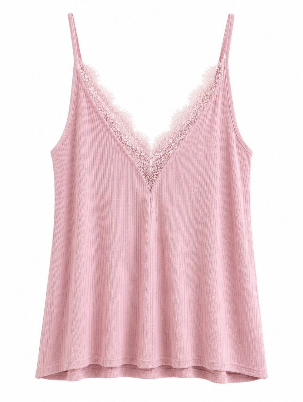 American Eagle Outfitters Blush Pink Lace Trim Tank Top XL